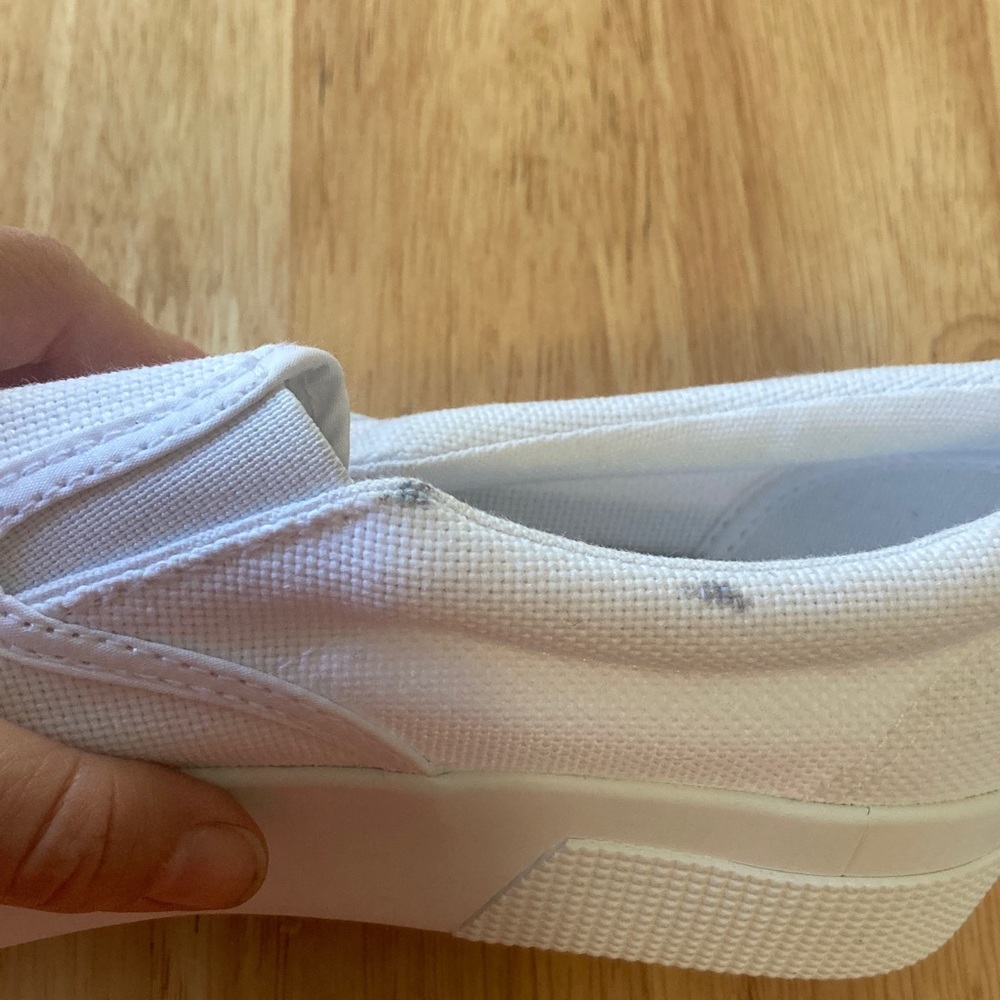 Superga White Canvas Slip-On Sneakers NWOT - Picture 6 of 7